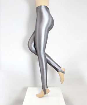 Satin GLOSSY OPAQUE Step-on-the-foot Shiny Wet look Tights Satin GLOSSY OPAQUE Step-on-the-foot Shiny Wet look Tights
