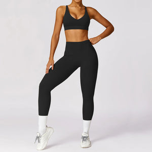 Depp V Neck Bra Scrunch Butt High Waist Leggings Depp V Neck Bra Scrunch Butt High Waist Leggings