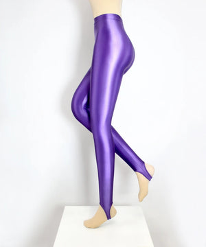 Satin GLOSSY OPAQUE Step-on-the-foot Shiny Wet look Tights Satin GLOSSY OPAQUE Step-on-the-foot Shiny Wet look Tights