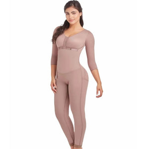 Fajas Colombianas Women Side Zipper Long Sleeves Full Body Shapewear Fajas Colombianas Women Side Zipper Long Sleeves Full Body Shapewear