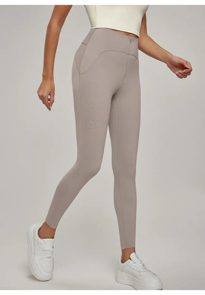 Workout Leggings for Women Tummy Control Zipper Corset Waist Trainer
