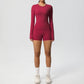 Running Tracksuit Long Sleeve Gym Fitness Clothes Workout Top High Waist