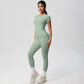 Custom Yoga Gym Legging Set for Women Breathable 2-Piece
