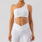 Activewear 2 Piece Set Cross Waist V Shape Leggings