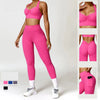 Quick Drying Women Fitness Sets Push up Halter Bra and High Waist
