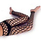 Erotic Pants Rhinestone Fishnet Black Leggings