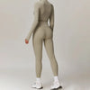Workout Slim Fitting Stand Collar Half Zipper Jacket Leggings