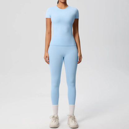 Custom Yoga Gym Legging Set for Women Breathable 2-Piece