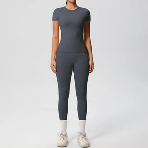 Custom Yoga Gym Legging Set for Women Breathable 2-Piece