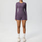 Running Tracksuit Long Sleeve Gym Fitness Clothes Workout Top High Waist