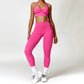 Quick Drying Women Fitness Sets Push up Halter Bra and High Waist