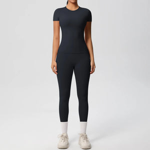 Custom Yoga Gym Legging Set for Women Breathable 2-Piece