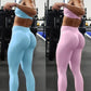Mid-Waist Seamless Yoga Leggings with Nine-Point Butt Lift