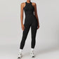 Logo Hot Sale Seamless I Back Tank Yoga Top High Waist  Leggings