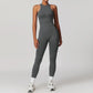 Logo Hot Sale Seamless I Back Tank Yoga Top High Waist  Leggings
