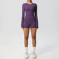 Running Tracksuit Long Sleeve Gym Fitness Clothes Workout Top High Waist