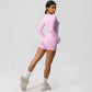 Running Tracksuit Long Sleeve Gym Fitness Clothes Workout Top High Waist