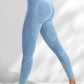 YIYI New Tik Tok Women Scrunch Butt Lifting Wash Acid Seamless Leggings