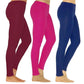 Solid Color Elastic High Waist Slim Leggings