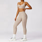 Depp V Neck Bra Scrunch Butt High Waist Leggings