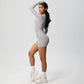 Running Tracksuit Long Sleeve Gym Fitness Clothes Workout Top High Waist