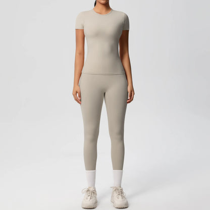 Custom Yoga Gym Legging Set for Women Breathable 2-Piece