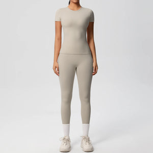Custom Yoga Gym Legging Set for Women Breathable 2-Piece
