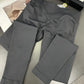 Mid-Waist Seamless Yoga Leggings with Nine-Point Butt Lift