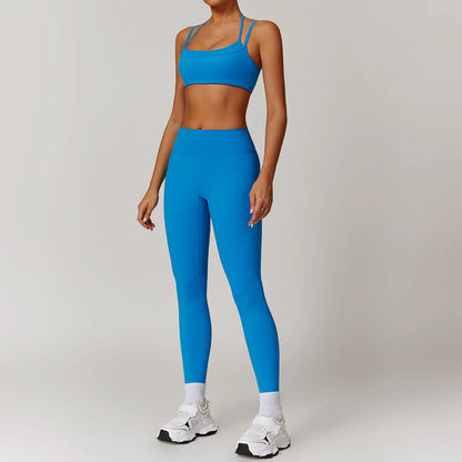 Backless Sports Bra Scrunch Butt Leggings Yoga Fitness
