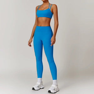 Backless Sports Bra Scrunch Butt Leggings Yoga Fitness