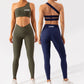 Activewear 2 Piece Set Cross Waist V Shape Leggings