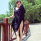 Satin GLOSSY OPAQUE Step-on-the-foot Shiny Wet look Tights