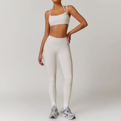 Backless Sports Bra Scrunch Butt Leggings Yoga Fitness
