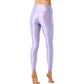 Yoga Pants Leggings Solid Color Glossy Stretchy Athletic Pants