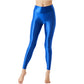 Yoga Pants Leggings Solid Color Glossy Stretchy Athletic Pants