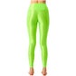Yoga Pants Leggings Solid Color Glossy Stretchy Athletic Pants