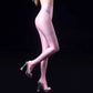 Glossy thin satin silk women high waist tights leggings