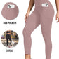 Super Soft Sports Leggings With Pockets For Women High Waisted Workout Yoga