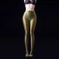 Glossy thin satin silk women high waist tights leggings