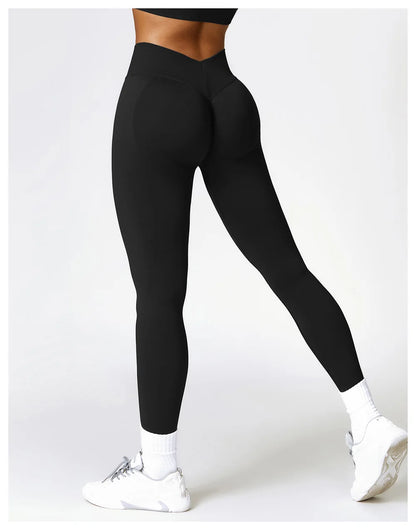 Athletic V Back Leggings Gym Outfit Fitness leggings Outdoor Yoga Pants
