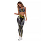 New Sports Printed Yoga Leggings Hip Lift High Waist Colorful Leggings