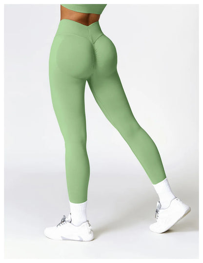 Athletic V Back Leggings Gym Outfit Fitness leggings Outdoor Yoga Pants