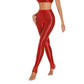 Sexy Glossy Leggings For Women Transparent High Waist