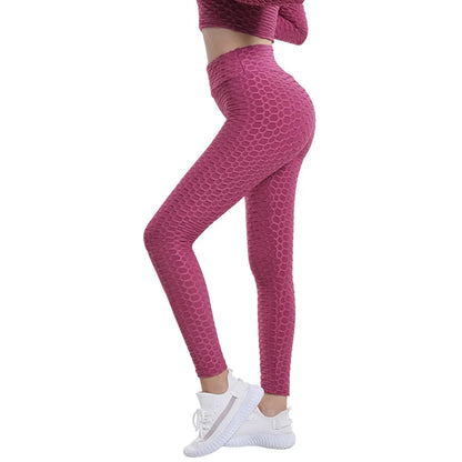 Sexy New Jacquard Anti Cellulite Yoga Pants Fitness Tights