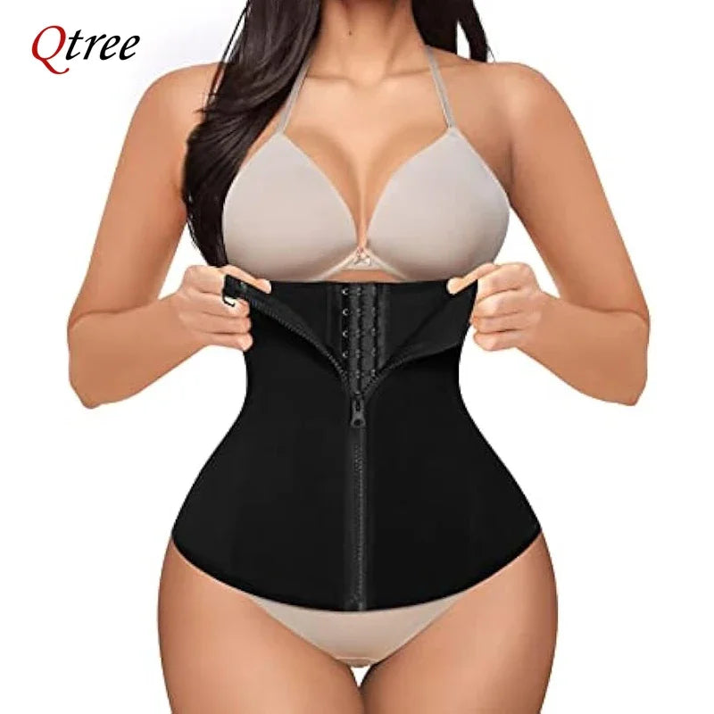 Qtree Waist Trainer for Women Corset Belly Cincher Tummy Control Bustier