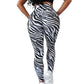 Black White Zebra Printed Leggings