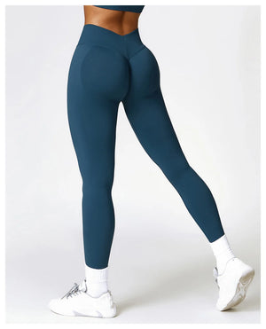 Athletic V Back Leggings Gym Outfit Fitness leggings Outdoor Yoga Pants