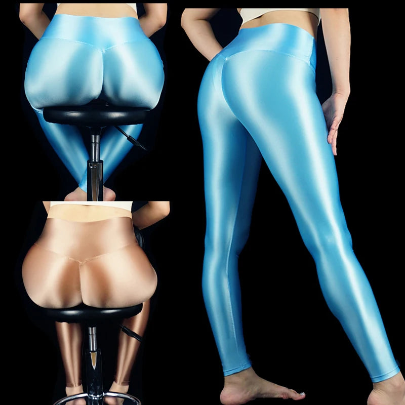 sexy oil glossy Leggings