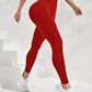 Fashionable Solid Color Butt Lifting Sports Leggings