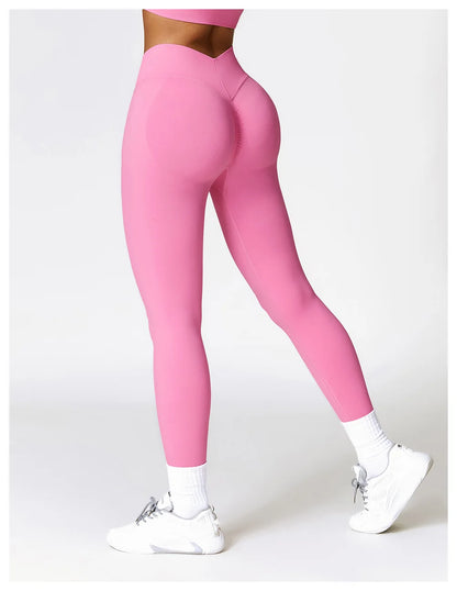 Athletic V Back Leggings Gym Outfit Fitness leggings Outdoor Yoga Pants